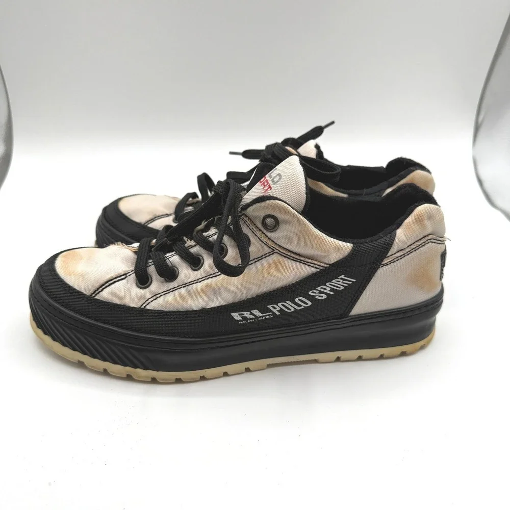 Ralph‎ Lauren Polo Sport Sneakers Mens 11 White Extreme Made in Italy Vintage